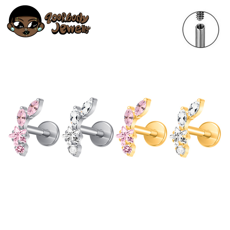 Zoor Body Jewelry - ASTM F136 constelación de titanio estrella