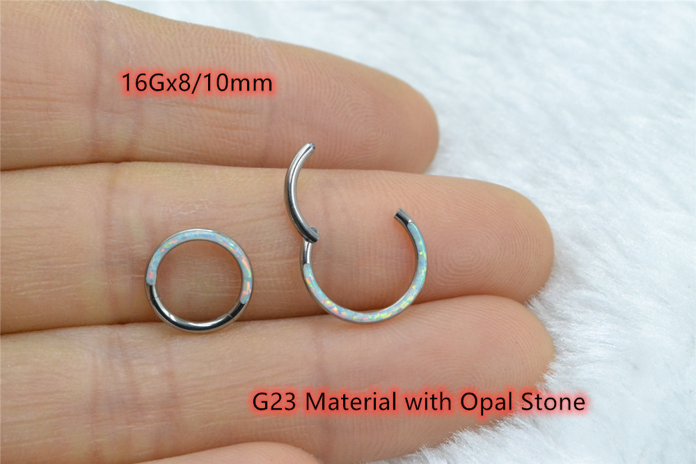 Clicker Ring Seamless - 10 unids/lote G23 piedra de ópalo