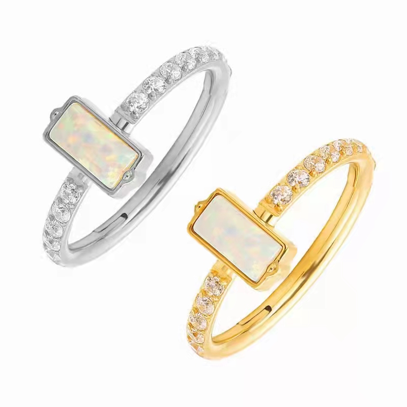 Clicker Ring Seamless - 10 Uds 316L Acero quirúrgico ópalo