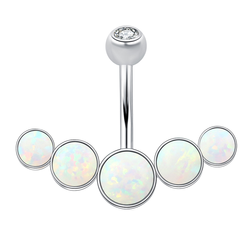 Body Jewelry Materials - Anillo para ombligo de plata de