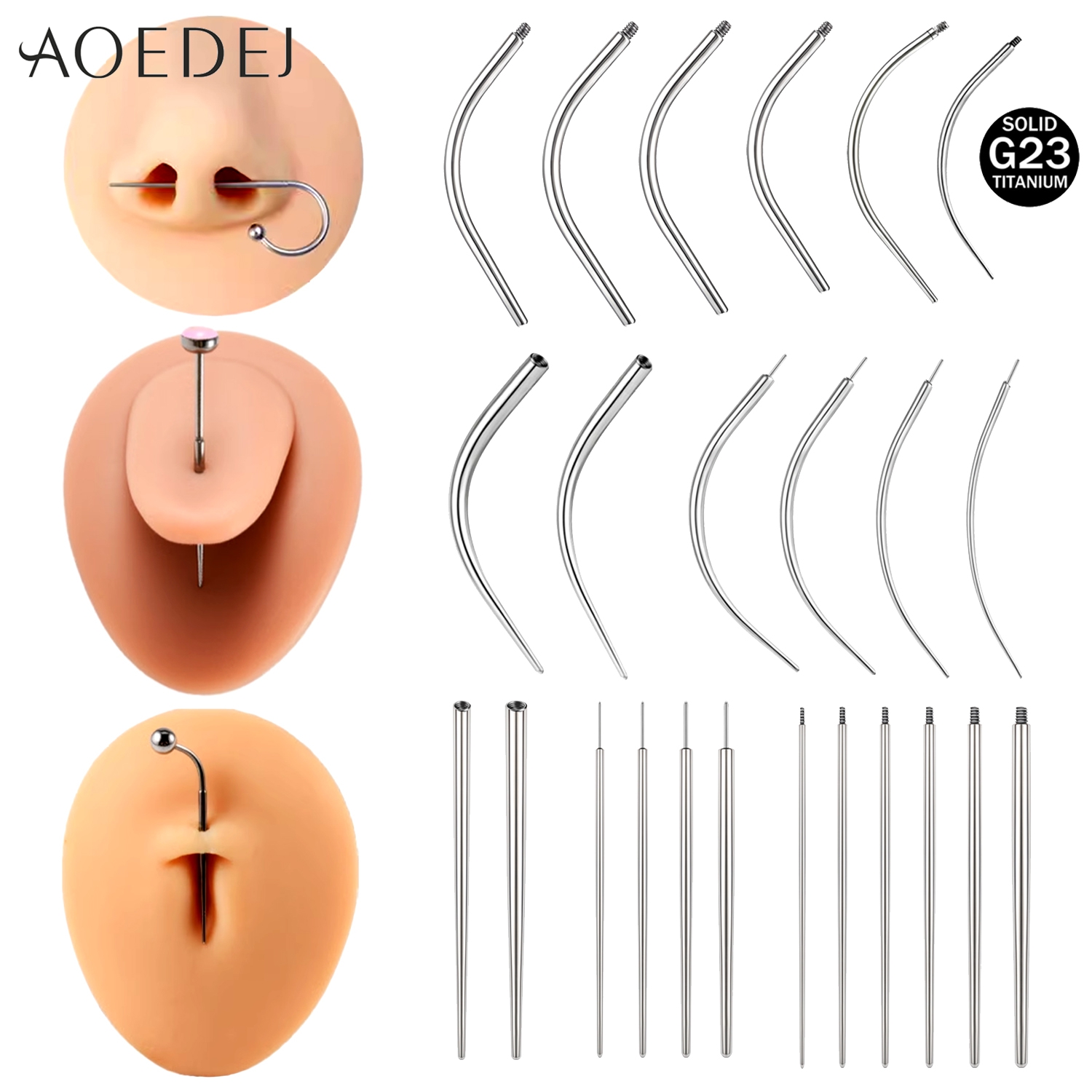 Zs Body Jewelry - AOEDEJ-Kit de perforación de titanio G23,