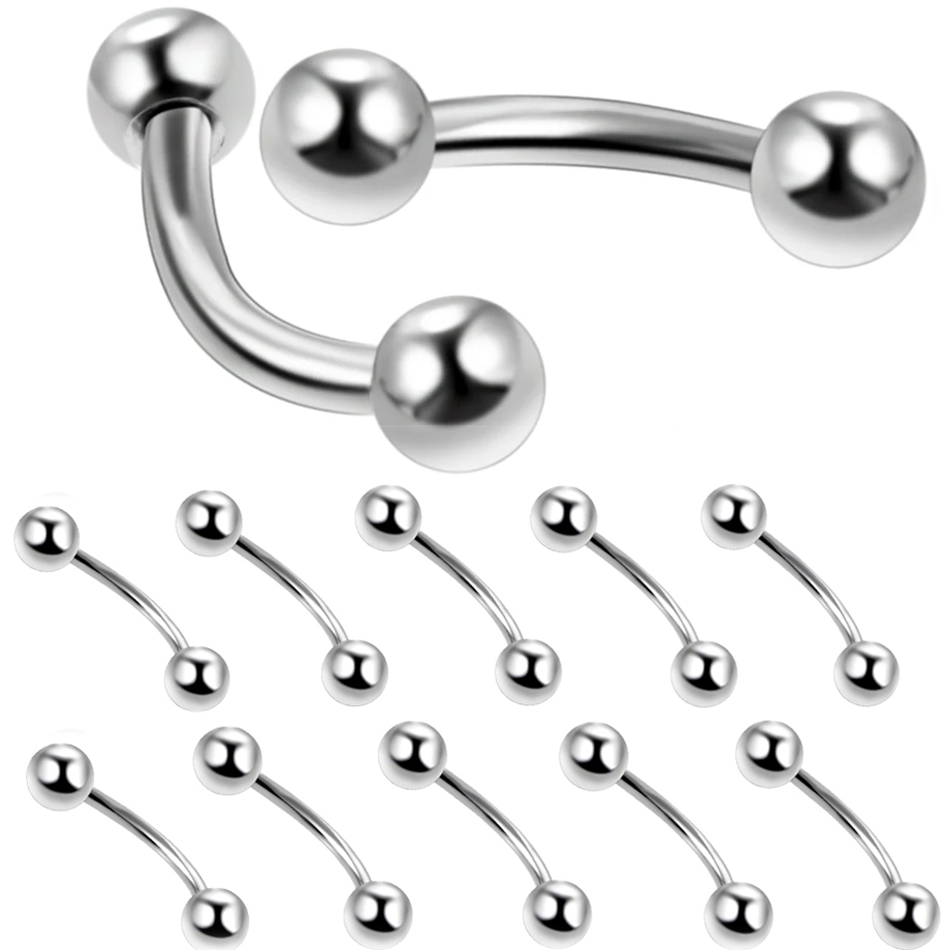 Zoor Body Jewelry - 10 unids/lote de acero para cejas,
