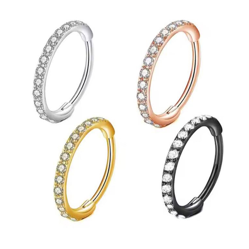 Body Jewelry And Earrings - Aro de Nariz Transparente de 16G