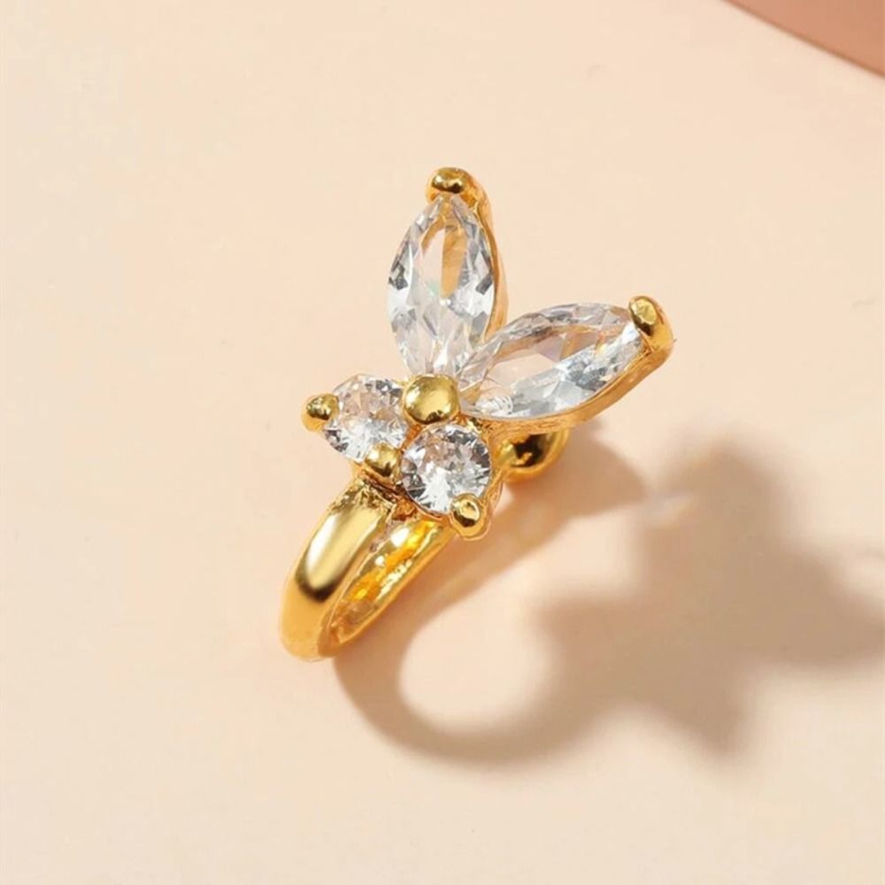 Body Jewelry And Earrings - Anillo de nariz de mariposa con