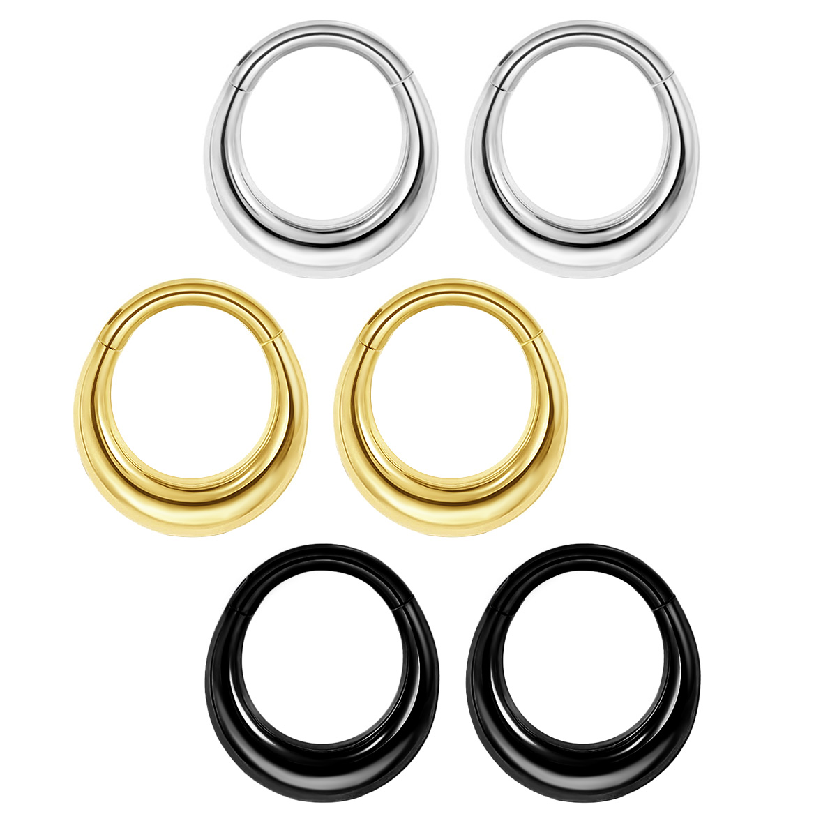 Clicker Ring Seamless - Piercing de acero inoxidable con bisagras