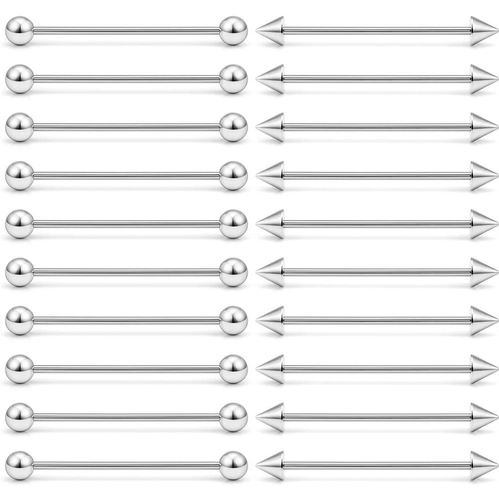 Body Jewelry Industrial - Set de 1/20 Piezas de Piercings
