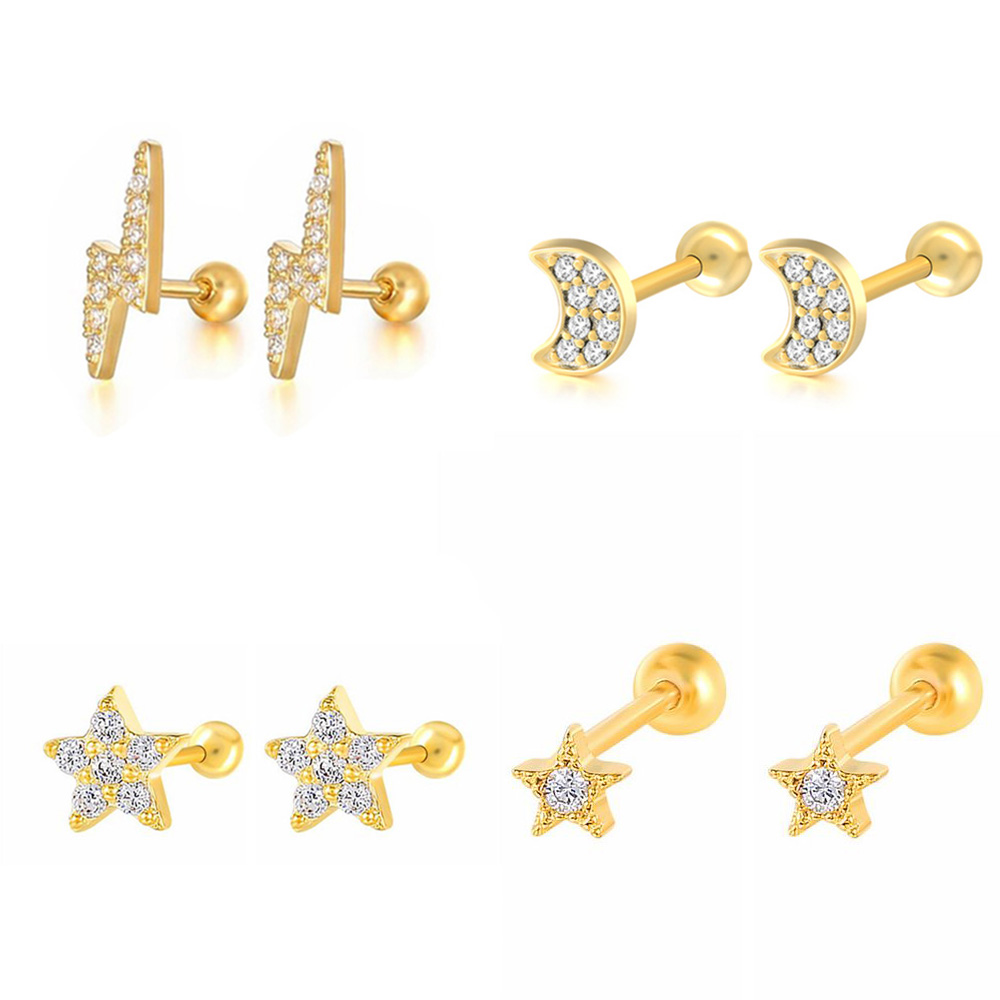 Helix Cartilage Ring - Pendientes de tuerca con forma de