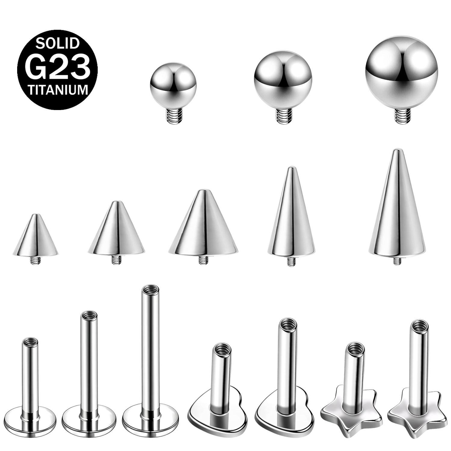 Zs Body Jewelry - ZS 1 pieza de Piercing Labret