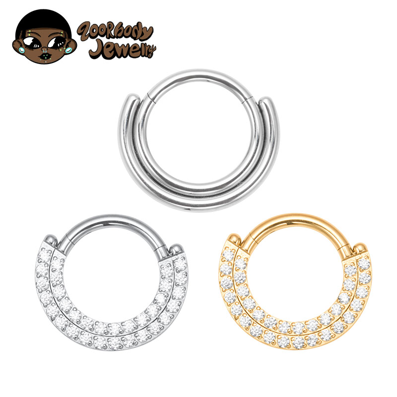 Zoor Body Jewelry - ASTM F136 titanio Clicker tabique nariz