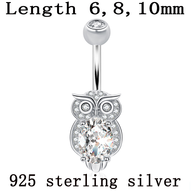 Body Jewelry Materials - Anillo para ombligo, Plata de Ley