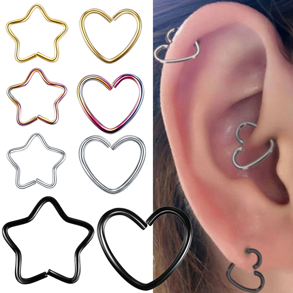 Helix Cartilage Ring - Joyería corporal de acero quirúrgico, anillo