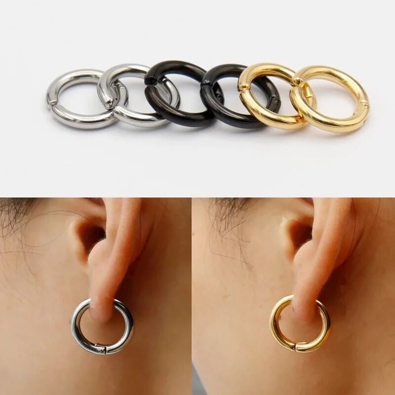 Body Jewelry And Earrings - 2/6 Uds. Pendientes de aro Huggie