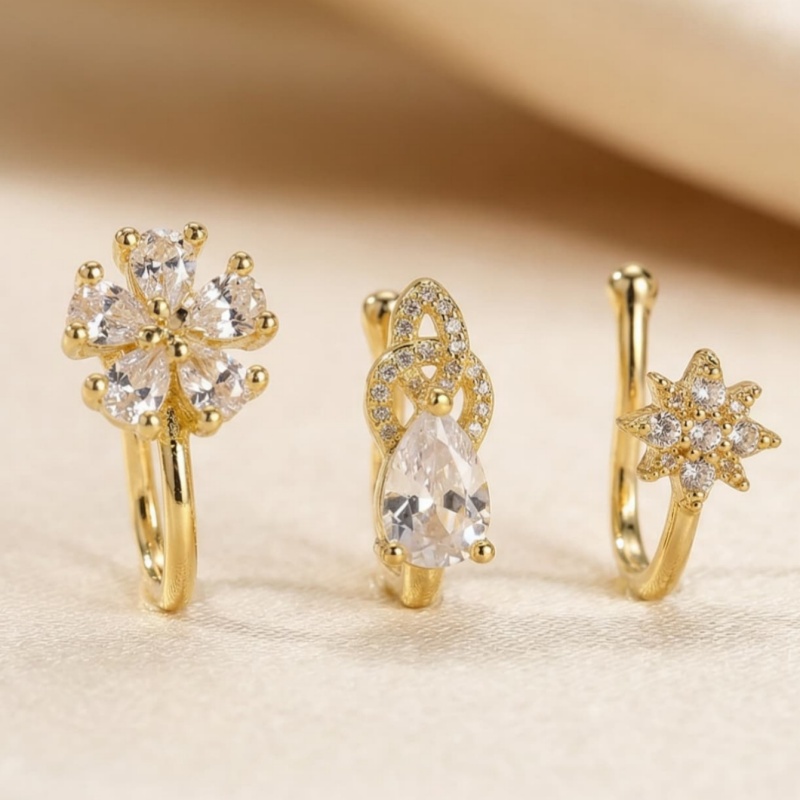 Body Jewelry Materials - Juego de 3 pinzas para la