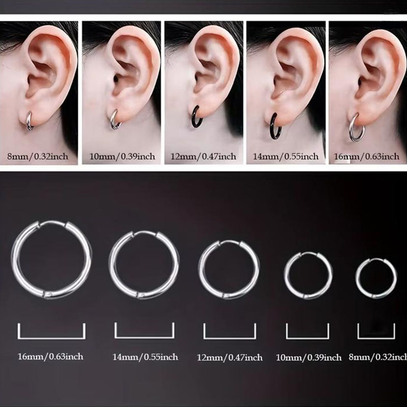 Helix Cartilage Ring - 5 piezas de aretes minimalistas unisex