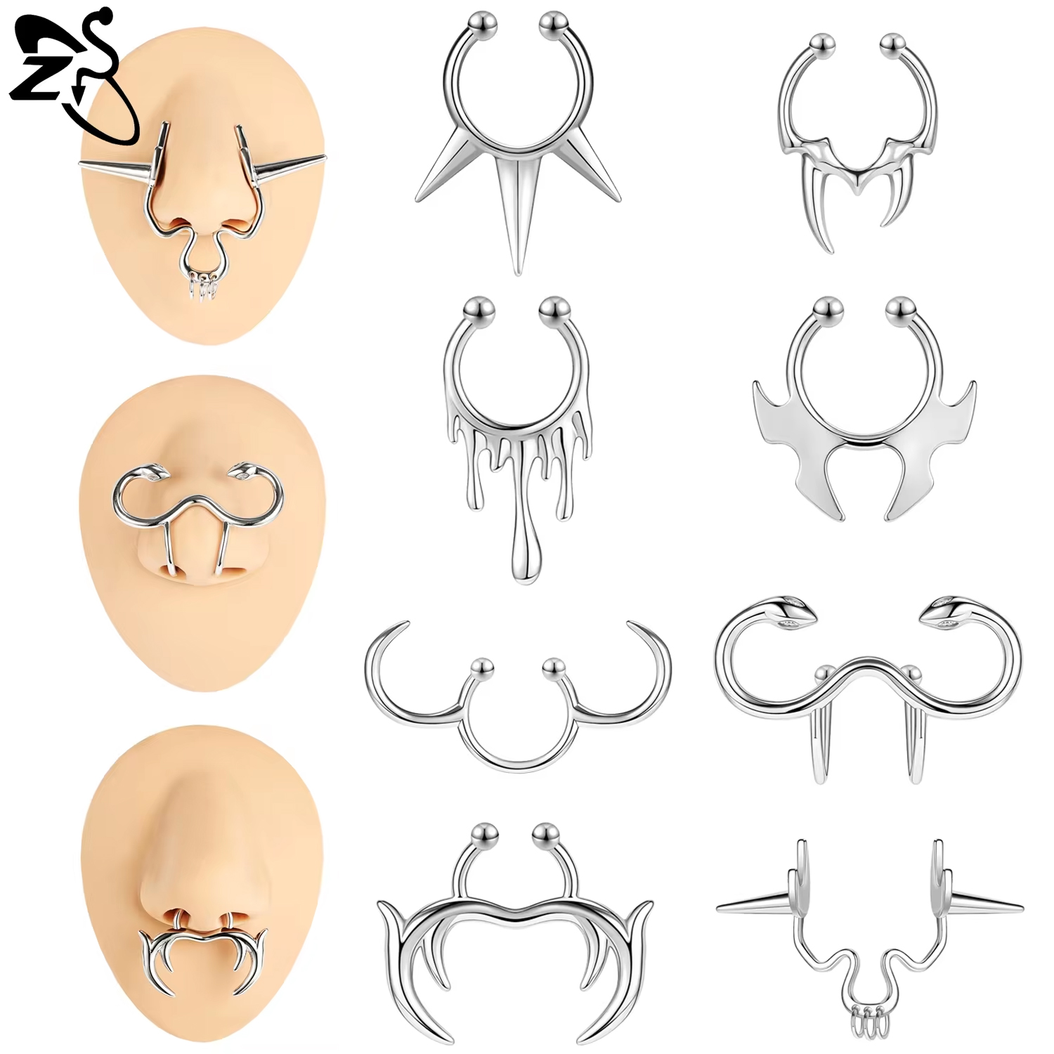 Zs Body Jewelry - ZS, 1 pieza, anillo de tabique