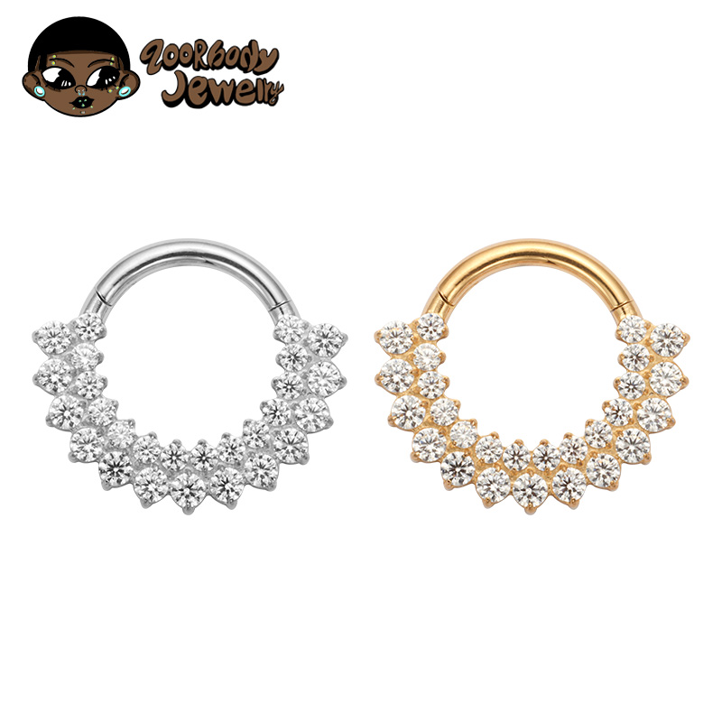Zoor Body Jewelry - ASTM F136 titanio Clicker tabique nariz