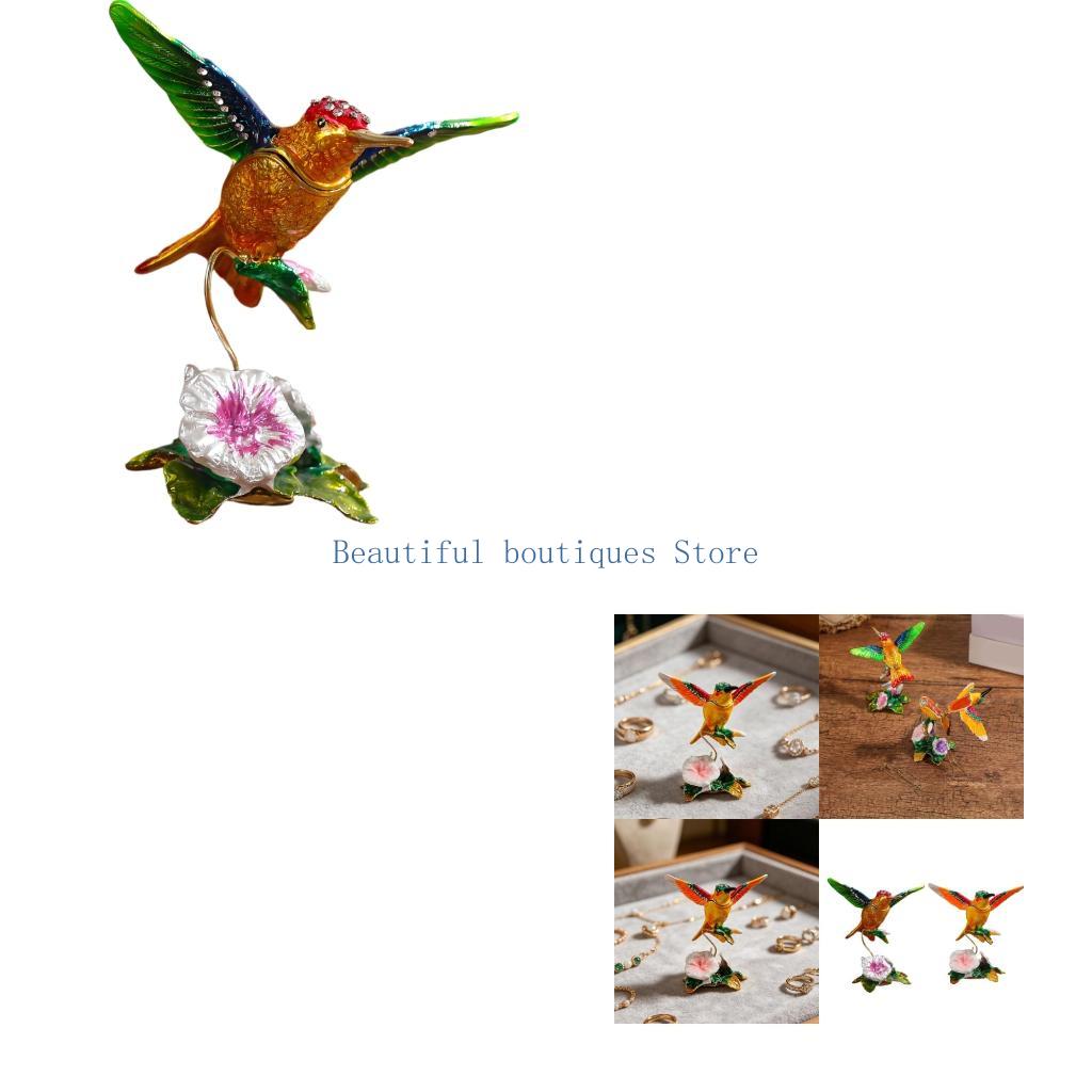 Body Jewelry Jewelry Box - Joyero tocador U4LF con forma colibrí