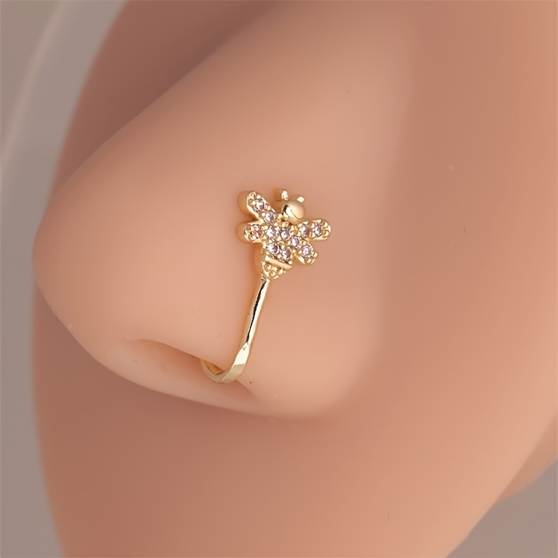 Body Jewelry Materials - Anillo de nariz no perforado con