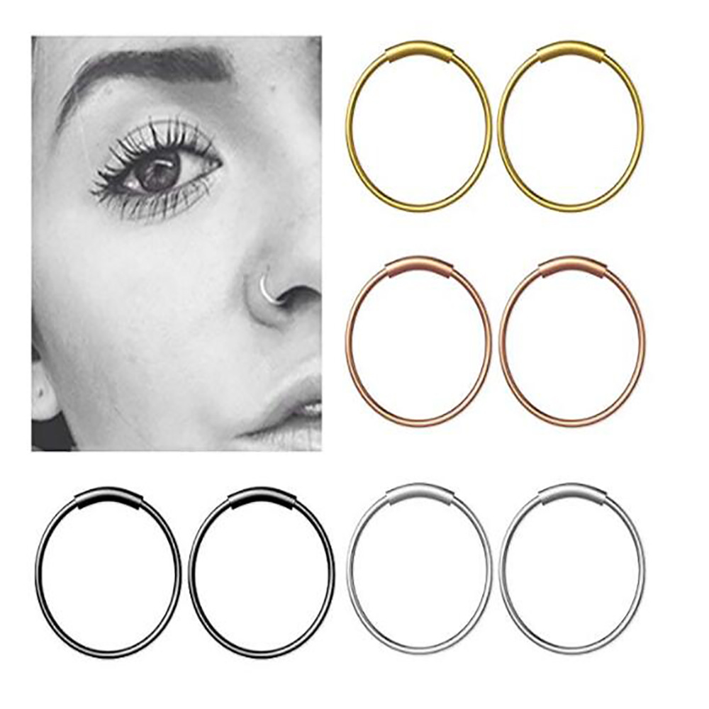 Body Jewelry And Earrings - Lote de 3 Anillos Continuos Sin