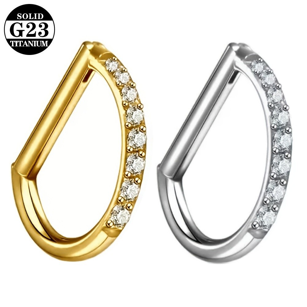 Body Jewelry Materials - Anillo de Septum de Titanio ASTM