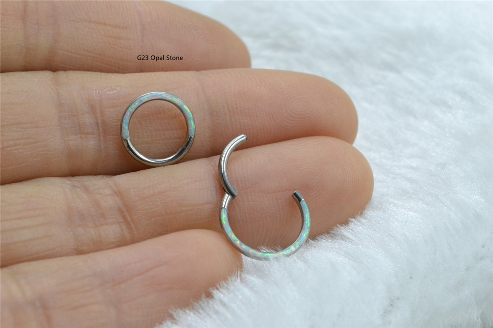 10 unids/lote G23 piedra de óp - Clicker Ring Seamless reseña y precio
