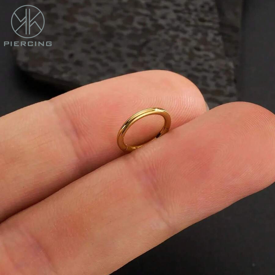 1pc 16G / 18G / 20G titanio or - Clicker Ring Seamless reseña y precio