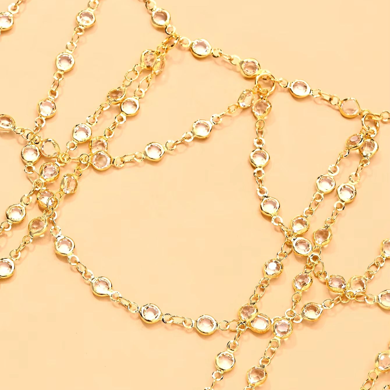 Cadena corporal de oro y plata - Body Jewelry Rhinestone reseña y precio