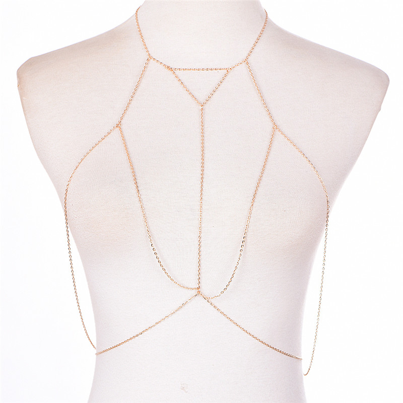 Sujetador de cadena de eslabon - Body Jewelry Online reseña y precio