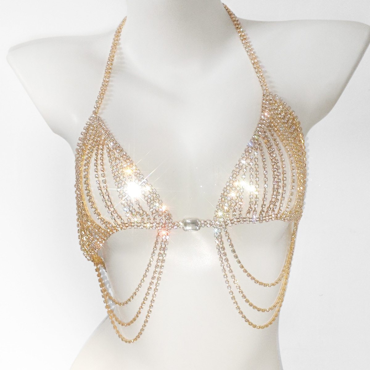 Conjunto de dos piezas con bor - Body Jewelry Rhinestone reseña y precio