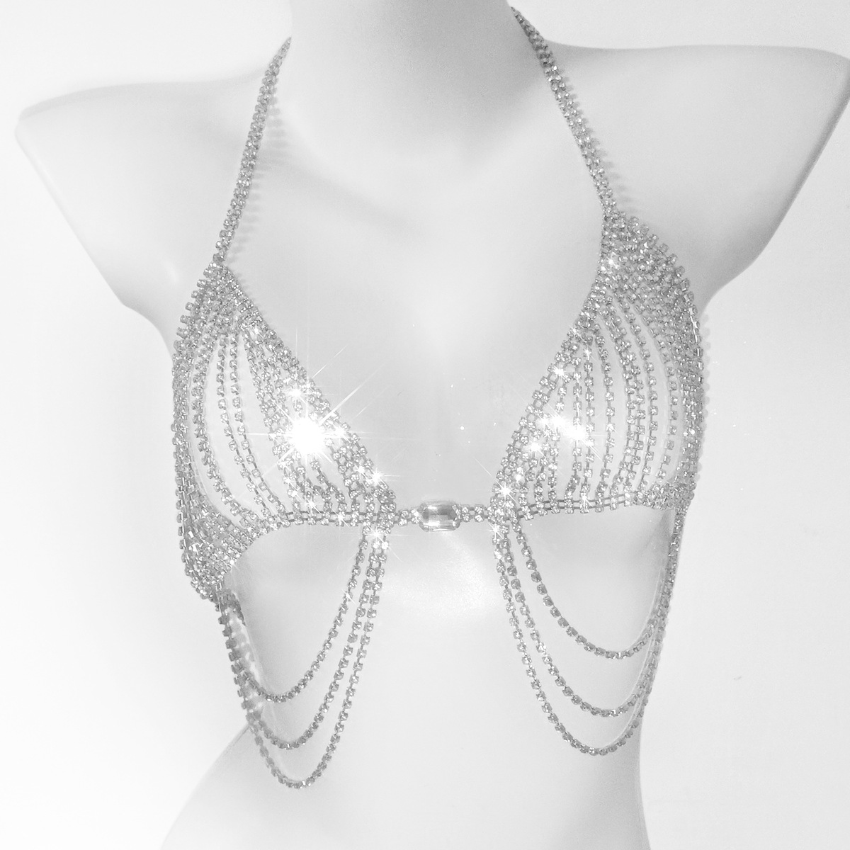 Conjunto de dos piezas con bor - Body Jewelry Rhinestone reseña y precio