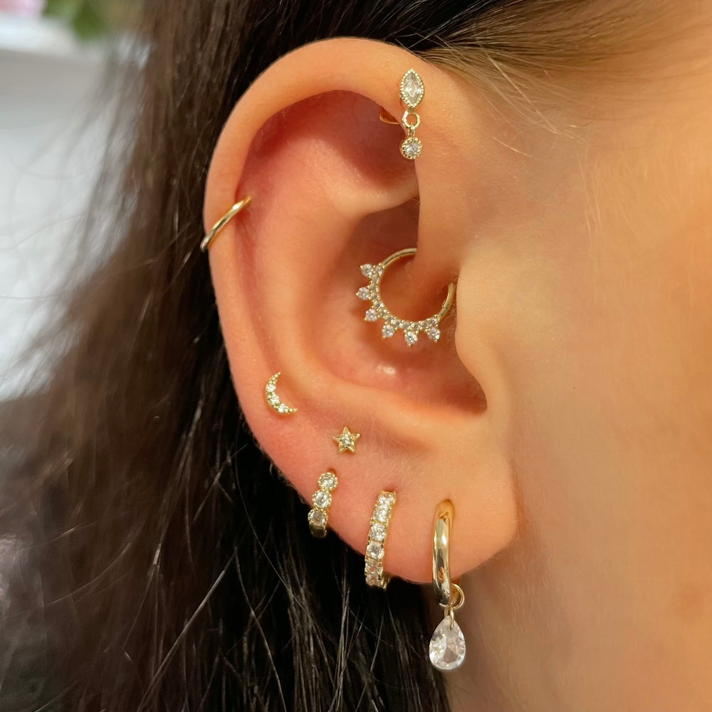 Pendientes de tuerca con forma - Helix Cartilage Ring reseña y precio