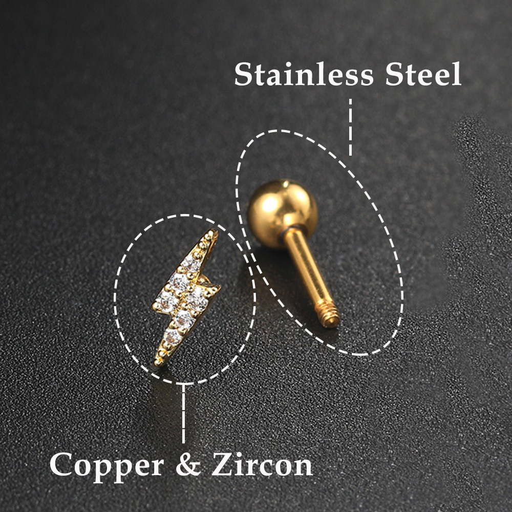 Pendientes de tuerca con forma - Helix Cartilage Ring reseña y precio