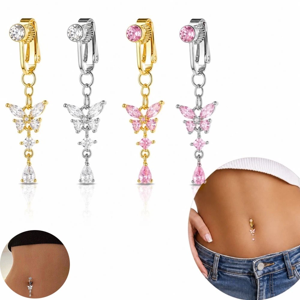 Anillo de Ombligo Falso con Di - Body Jewelry Materials reseña y precio