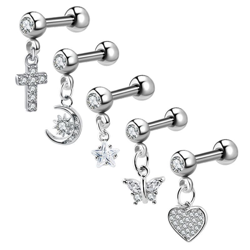 (.) Pendientes de circonita pa - Helix Cartilage Ring reseña y precio