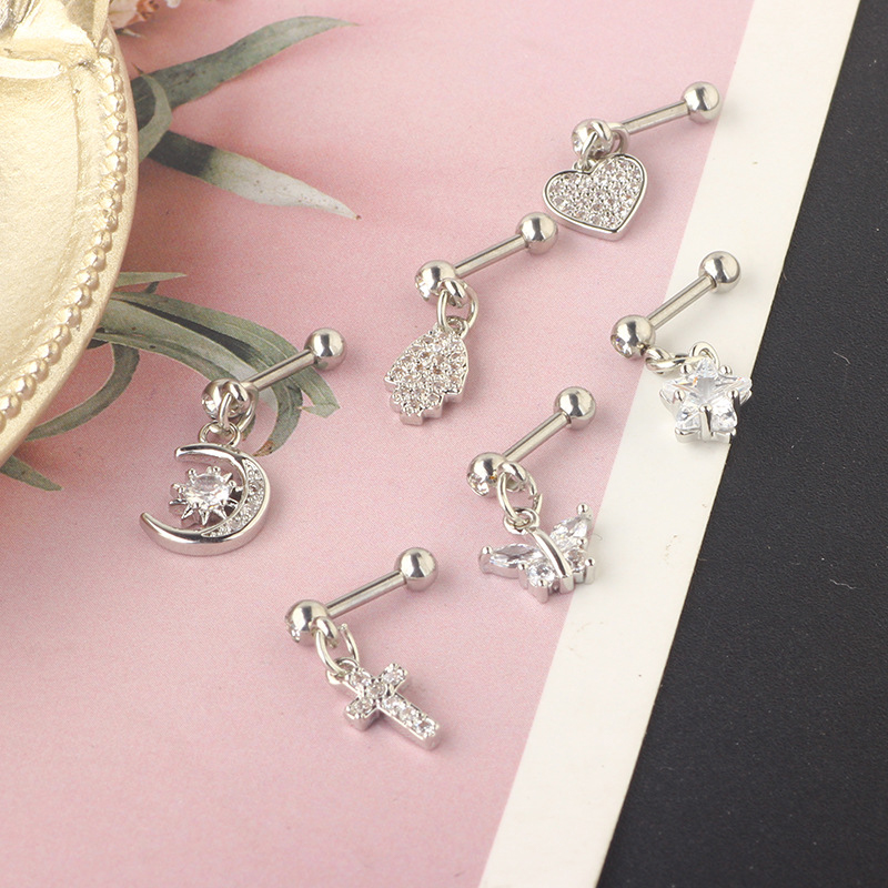 (.) Pendientes de circonita pa - Helix Cartilage Ring reseña y precio