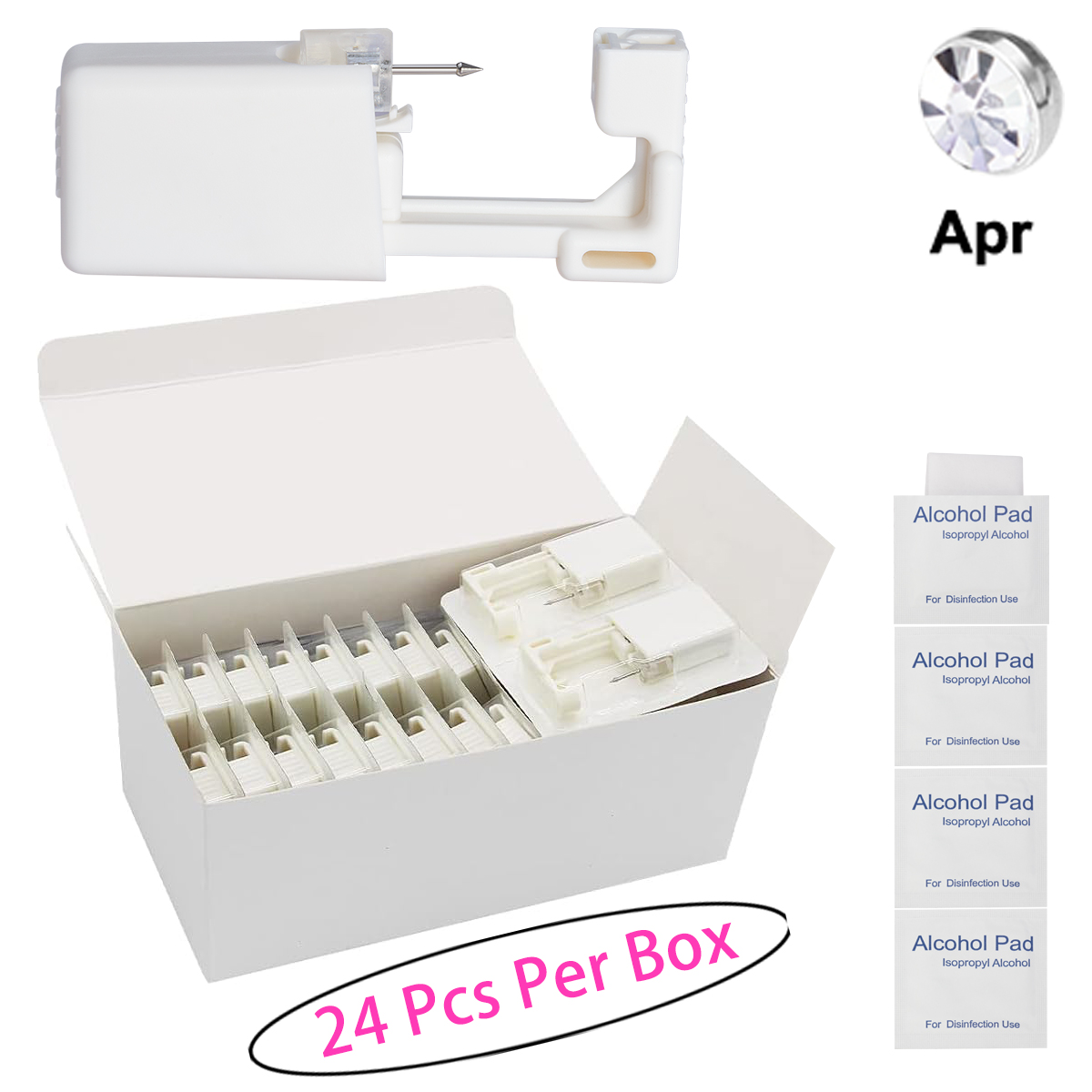 24 piezas/caja Pistola de perf - Body Jewelry Jewelry Box reseña y precio