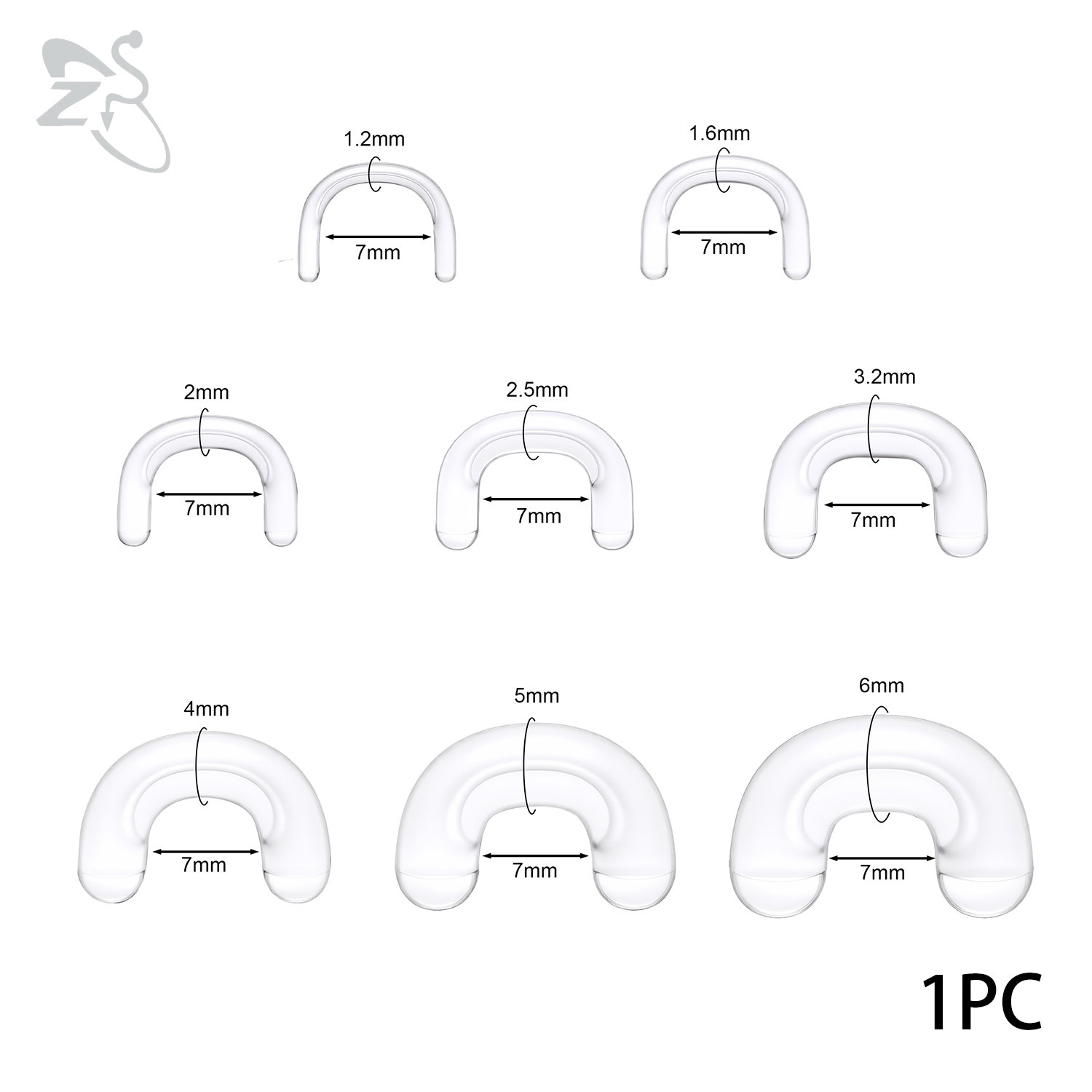 ZS 1PC 2G/4G/6G/8G/10G/12G/14G - Zs Body Jewelry reseña y precio