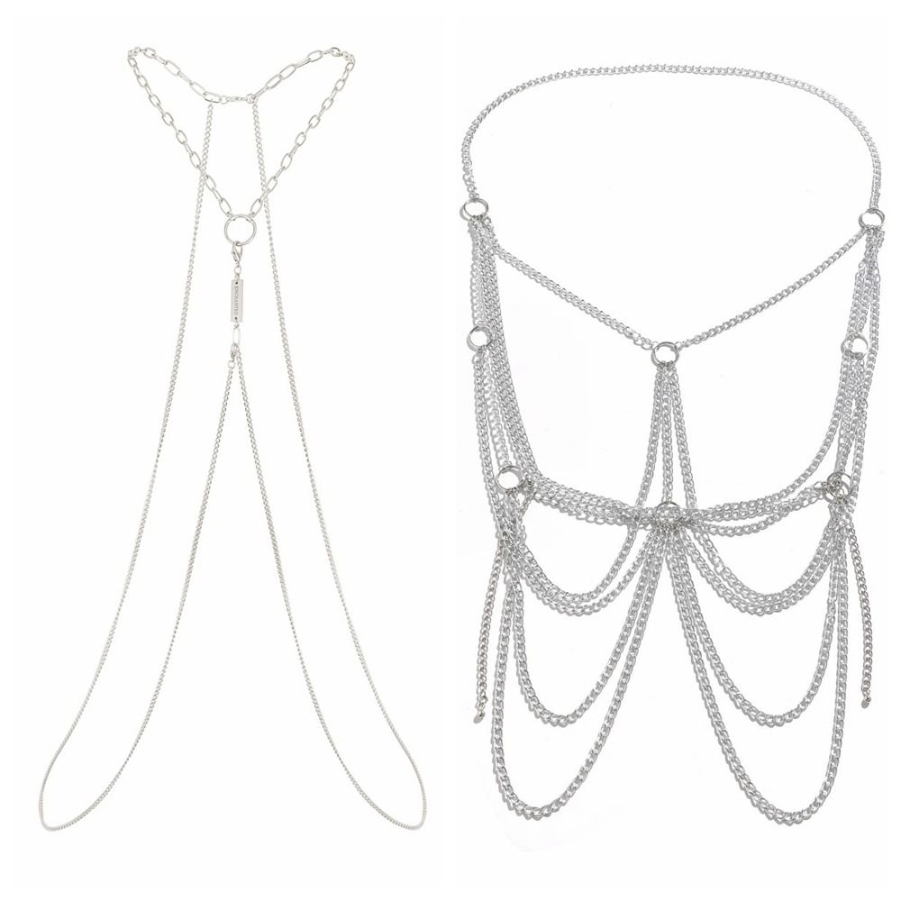 Cadena de pecho estilo punk co - Body Jewelry Materials reseña y precio