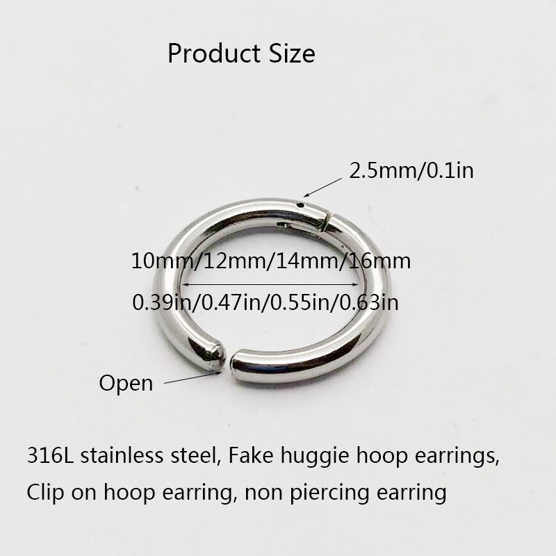 2/6 Uds. Pendientes de aro Hug - Body Jewelry And Earrings reseña y precio