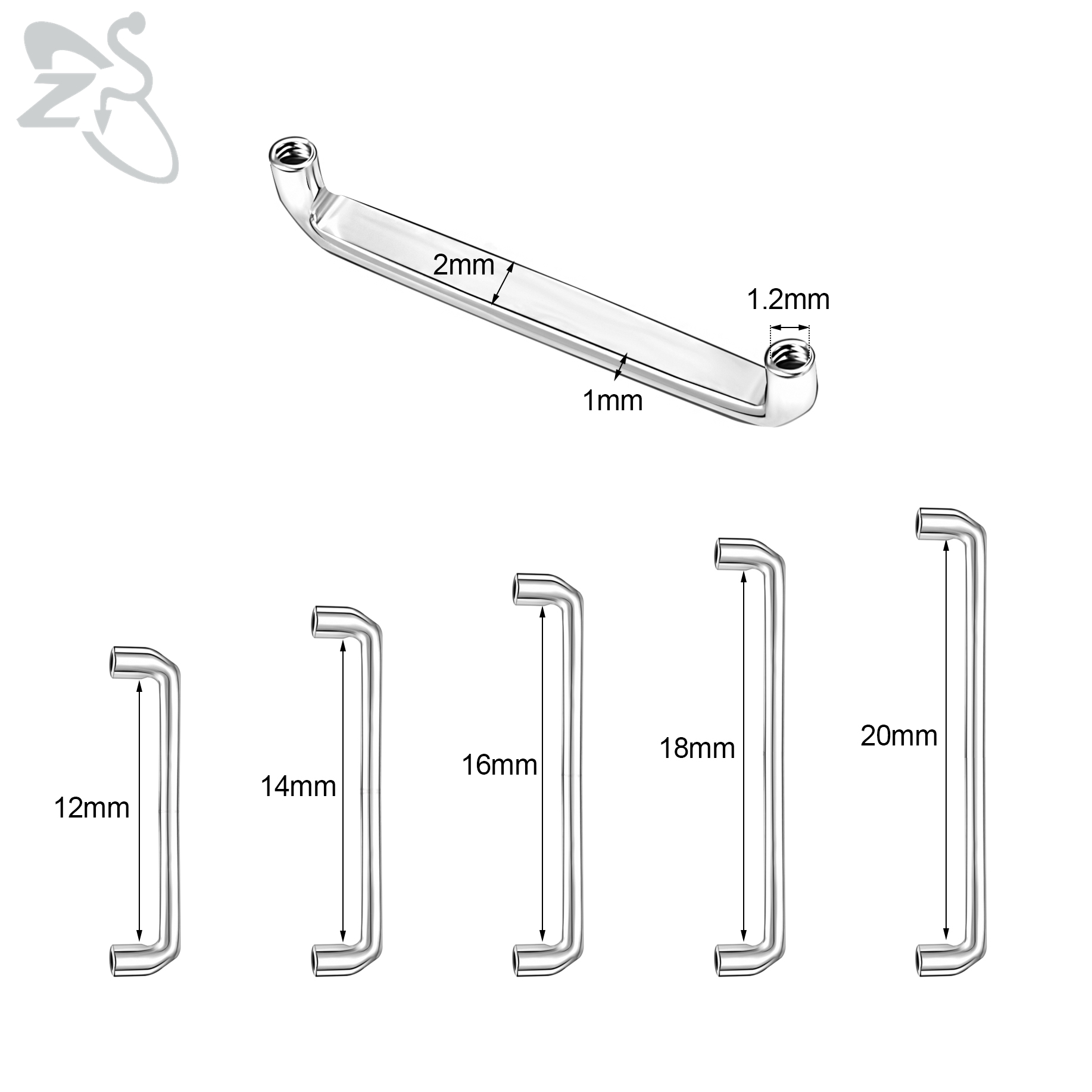 ZS-Piercing de campana Vertica - Zs Body Jewelry reseña y precio