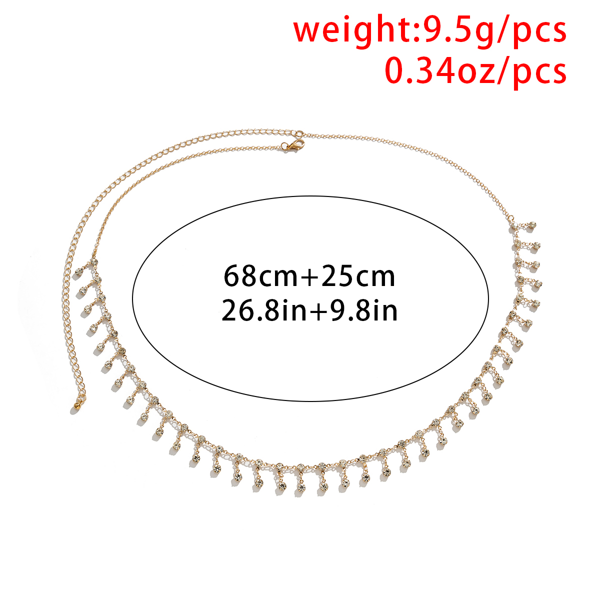 Cadena de cintura con borlas p - Body Jewelry Online reseña y precio