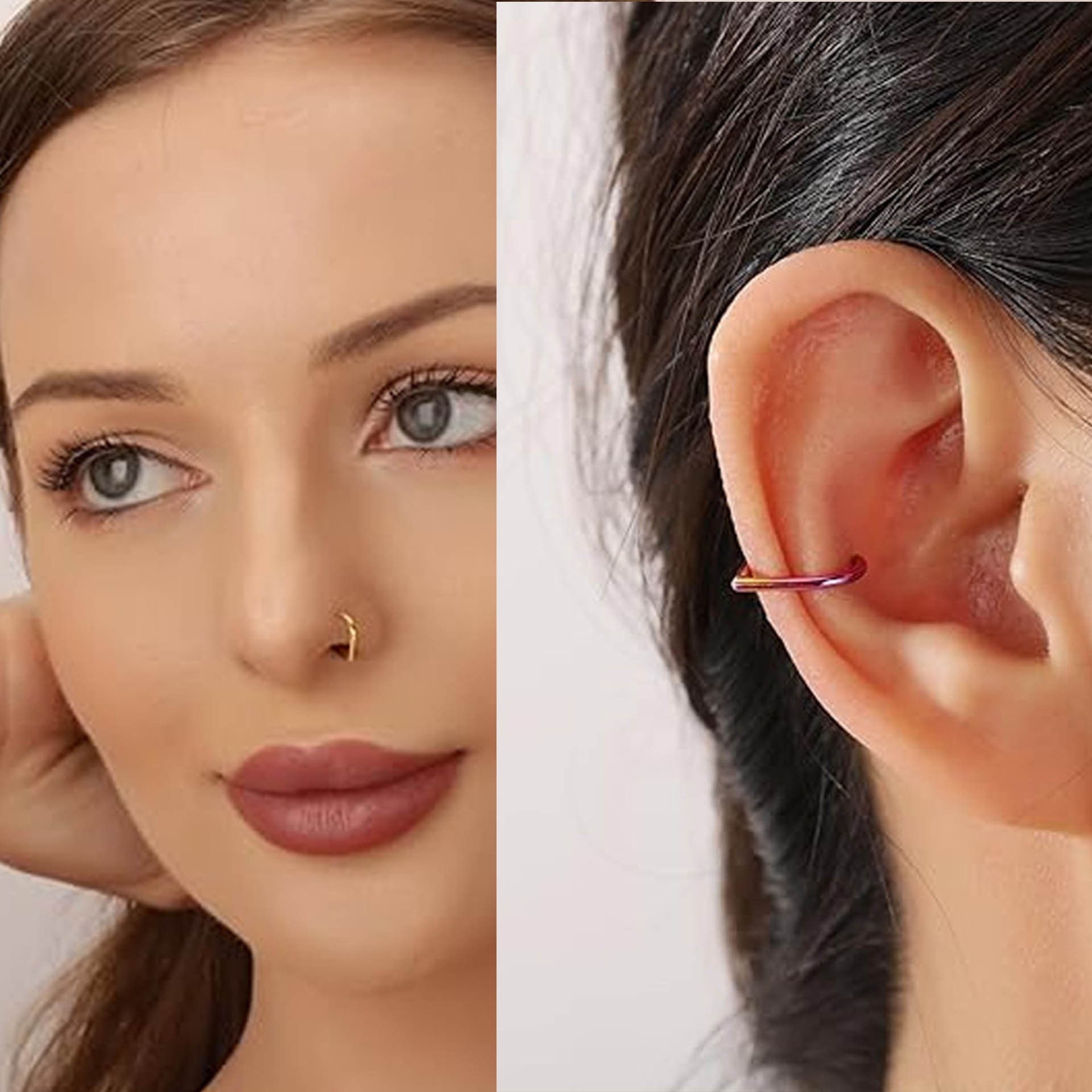 Juego de 5 Anillos de Nariz Fa - Body Jewelry And Earrings reseña y precio