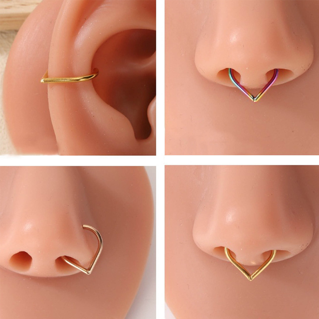 Juego de 5 Anillos de Nariz Fa - Body Jewelry And Earrings reseña y precio