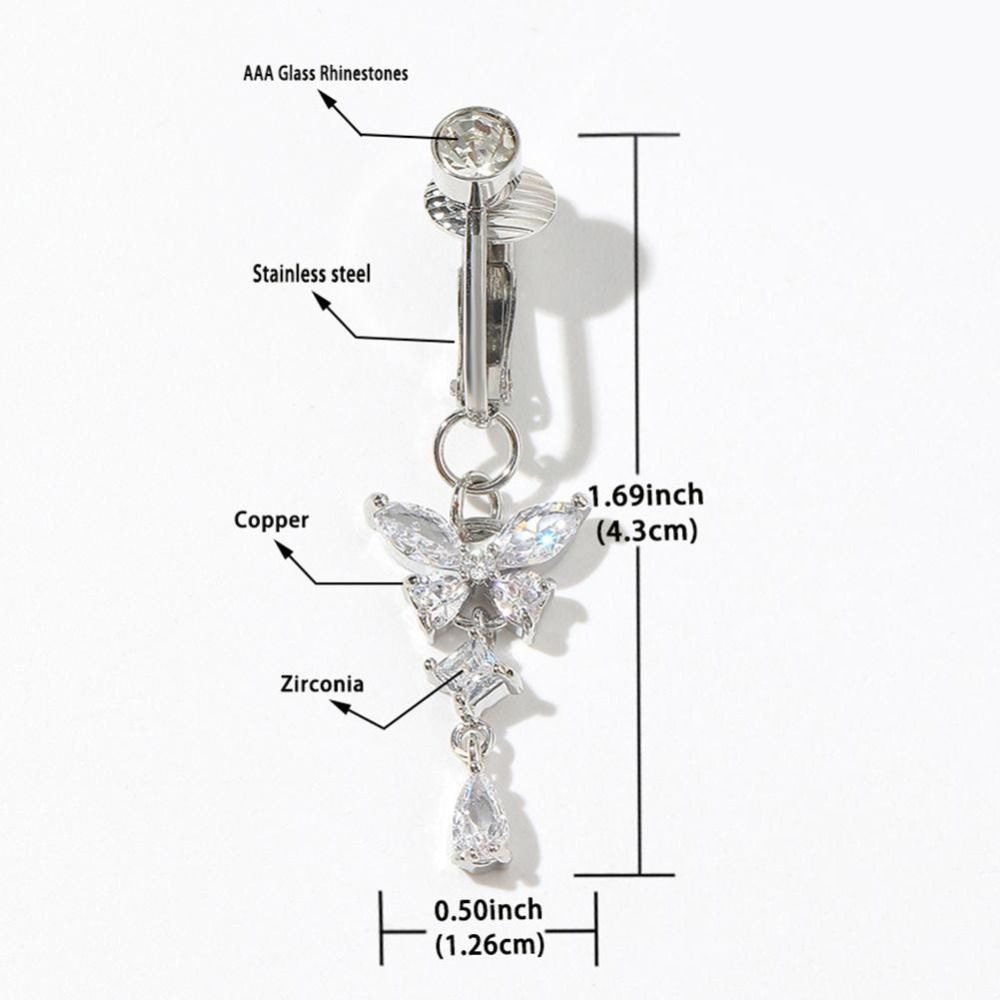 Anillo de Ombligo Falso con Di - Body Jewelry Materials reseña y precio