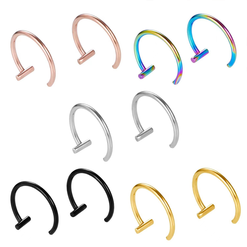 Pendientes de aro abierto de a - Body Jewelry And Earrings reseña y precio