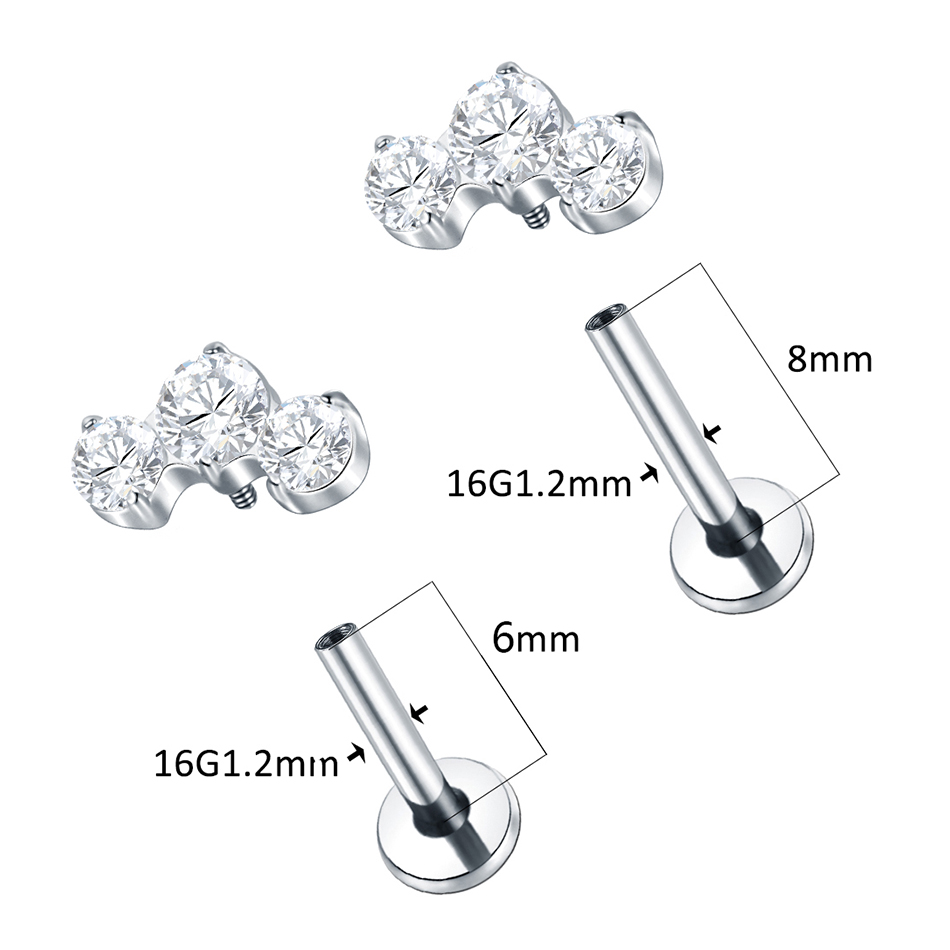 1/5 Uds Piercings de titanio C - Zoor Body Jewelry reseña y precio