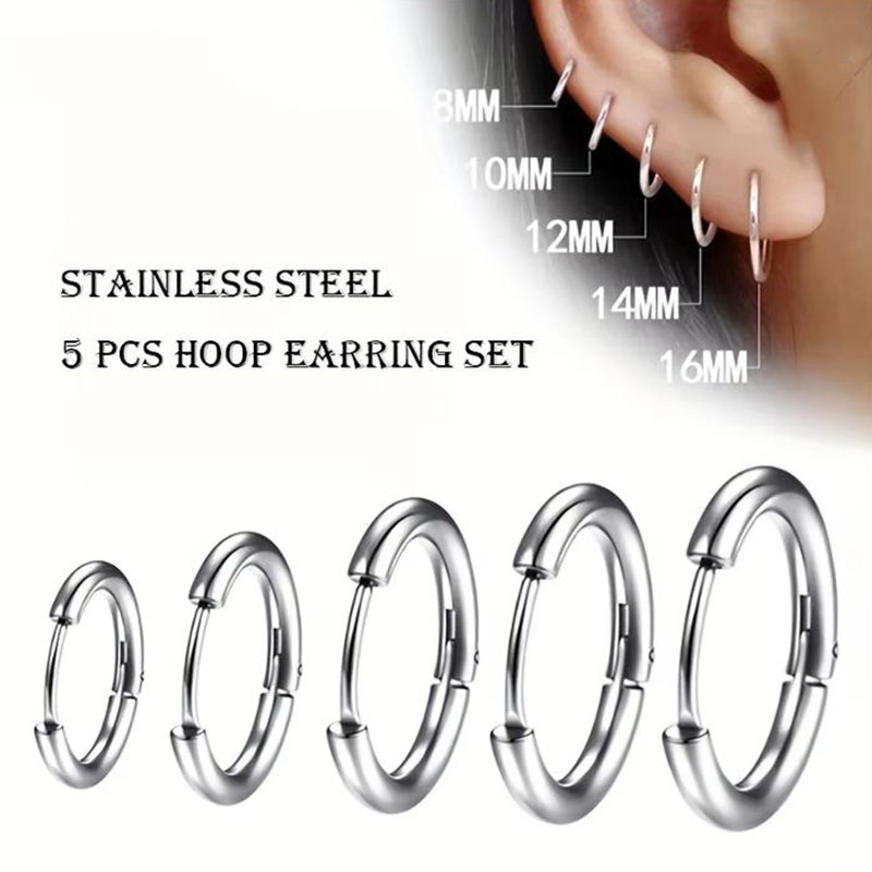 5 piezas de aretes minimalista - Helix Cartilage Ring reseña y precio