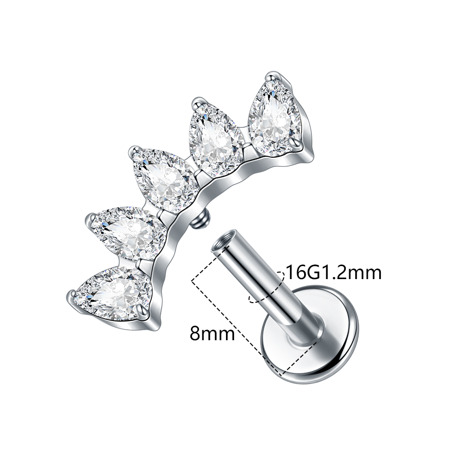 1 ud./5 uds. Pendiente de héli - Zoor Body Jewelry reseña y precio