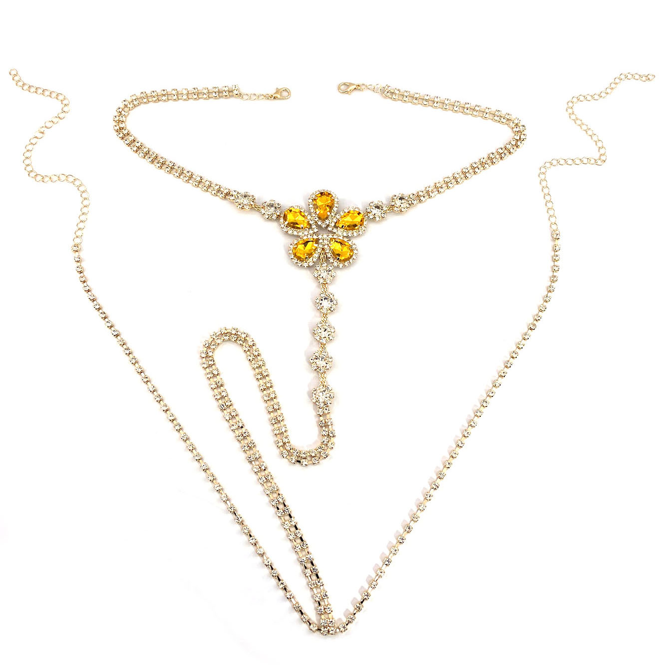 Conjunto de Tanga de diamantes - Body Jewelry Rhinestone reseña y precio