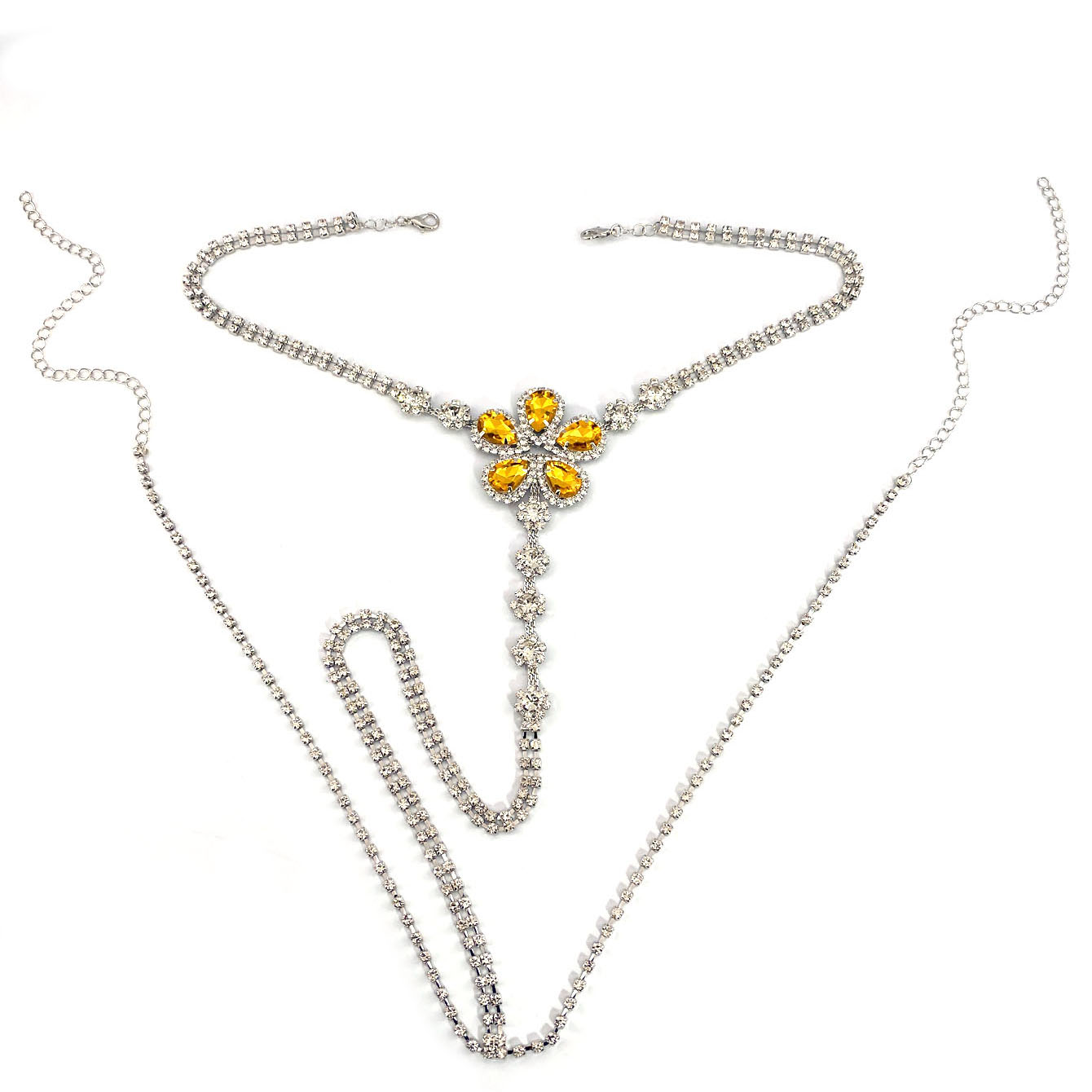 Conjunto de Tanga de diamantes - Body Jewelry Rhinestone reseña y precio